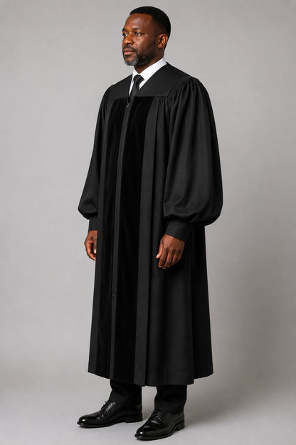 Premium Black Clergy Robe