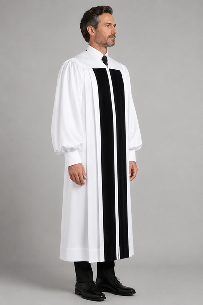 Premium White Clergy Robe