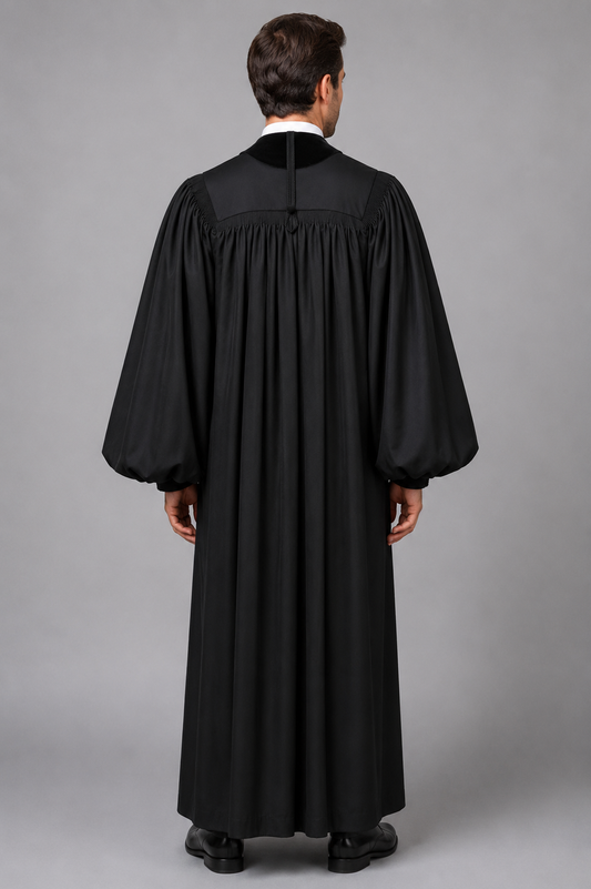 Traditional Front Velvet Geneva Clergy Robe
