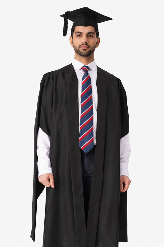 Deluxe Fluted Master Academic Gown & Mortarboard