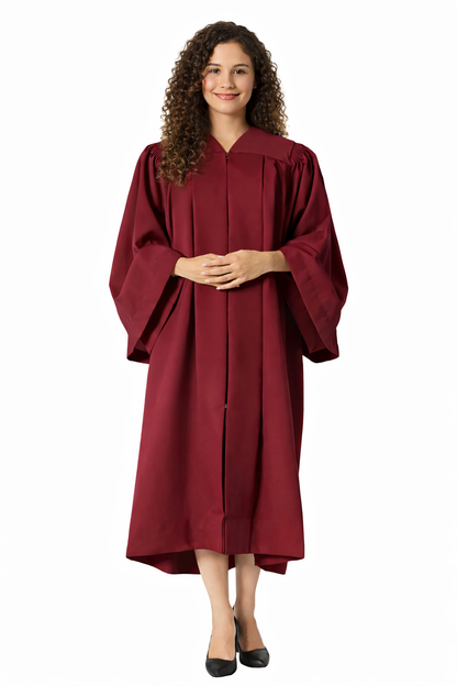 Premium Senior Trinity Choir Robe with Open Sleeves | Matte Polyester Church Choir Gown