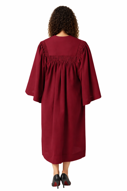 Premium Senior Trinity Choir Robe with Open Sleeves | Matte Polyester Church Choir Gown