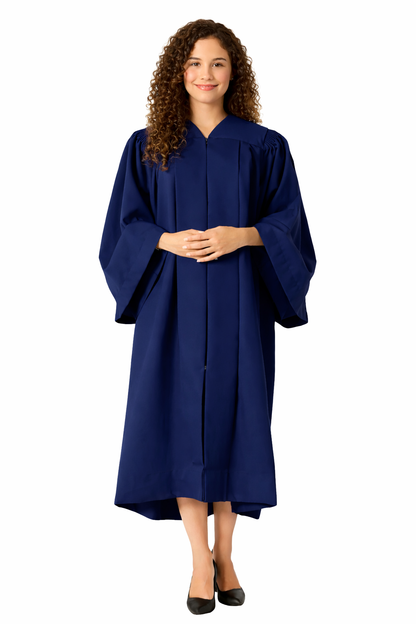 Premium Senior Trinity Choir Robe with Open Sleeves | Matte Polyester Church Choir Gown