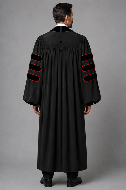 Premium Deluxe Black Dr. of Divinity Clergy Robe