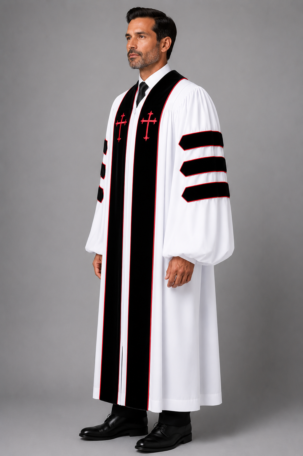 Premium Deluxe White Dr. of Divinity Clergy Robe