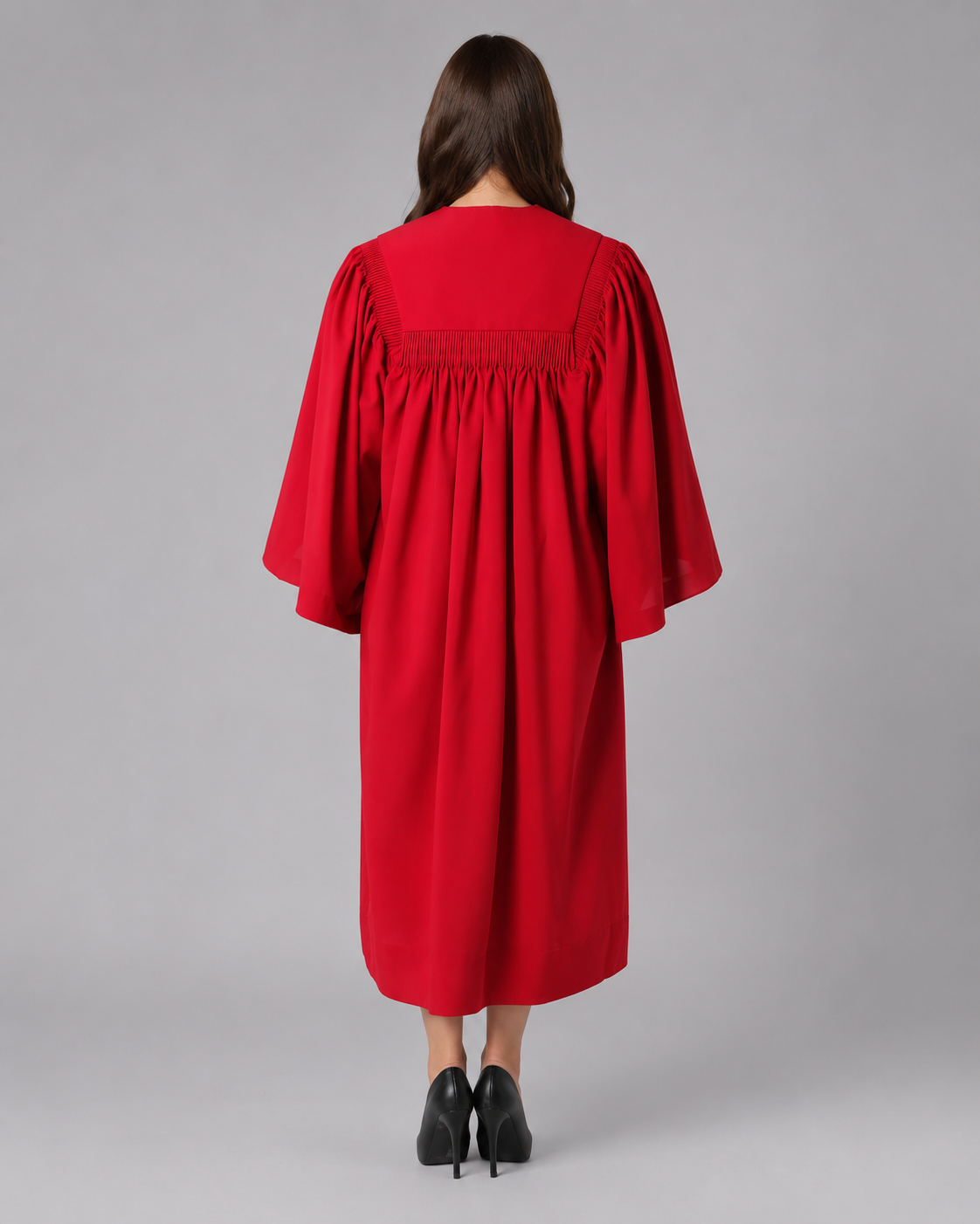 Premium Senior Trinity Choir Robe with Open Sleeves | Matte Polyester Church Choir Gown