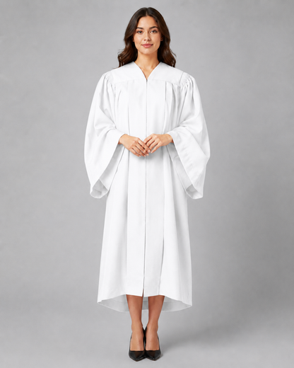 Premium Senior Trinity Choir Robe with Open Sleeves | Matte Polyester Church Choir Gown