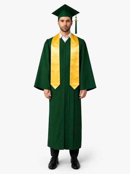 High School Graduation Cap Gown Package with Tassel & Stole Package | Premium Matte Finish 15 Color's