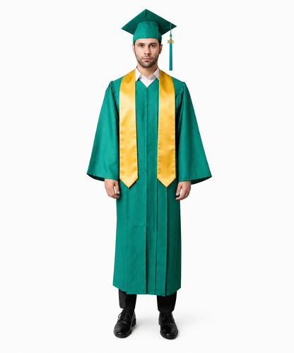 High School Graduation Cap Gown Package with Tassel & Stole Package | Premium Matte Finish 15 Color's