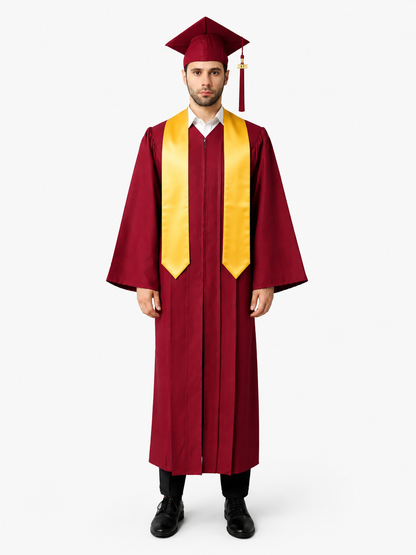 High School Graduation Cap Gown Package with Tassel & Stole Package | Premium Matte Finish 15 Color's