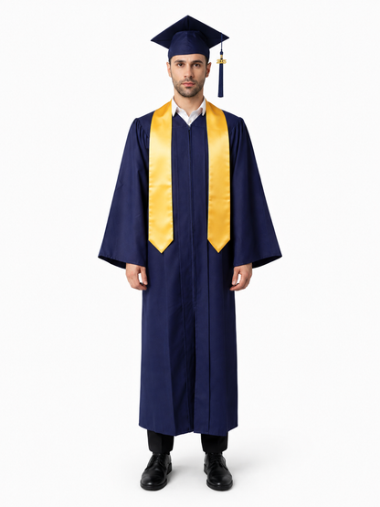 High School Graduation Cap Gown Package with Tassel & Stole Package | Premium Matte Finish 15 Color's