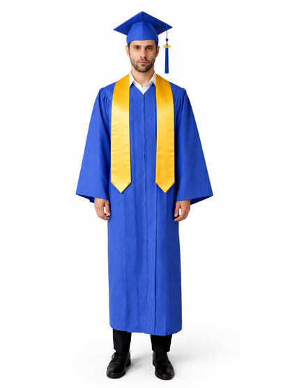 High School Graduation Cap Gown Package with Tassel & Stole Package | Premium Matte Finish 15 Color's