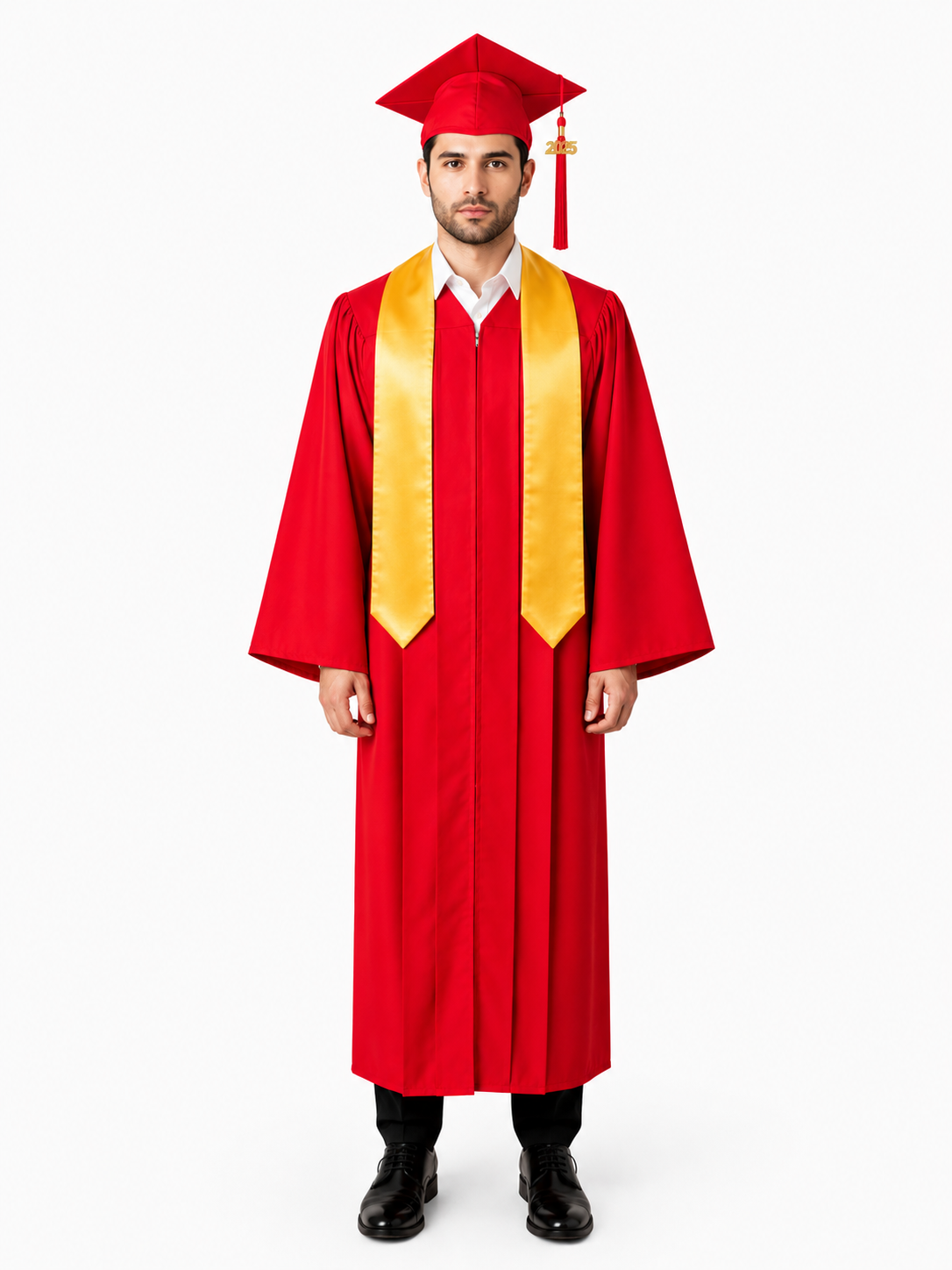 High School Graduation Cap Gown Package with Tassel & Stole Package | Premium Matte Finish 15 Color's
