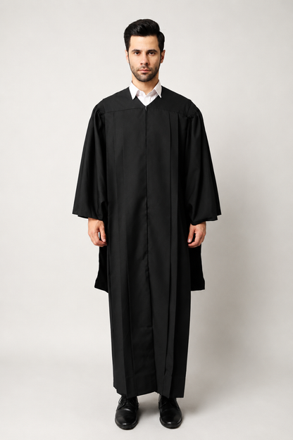 Premium Matte Fluted Master Graduation Gown only