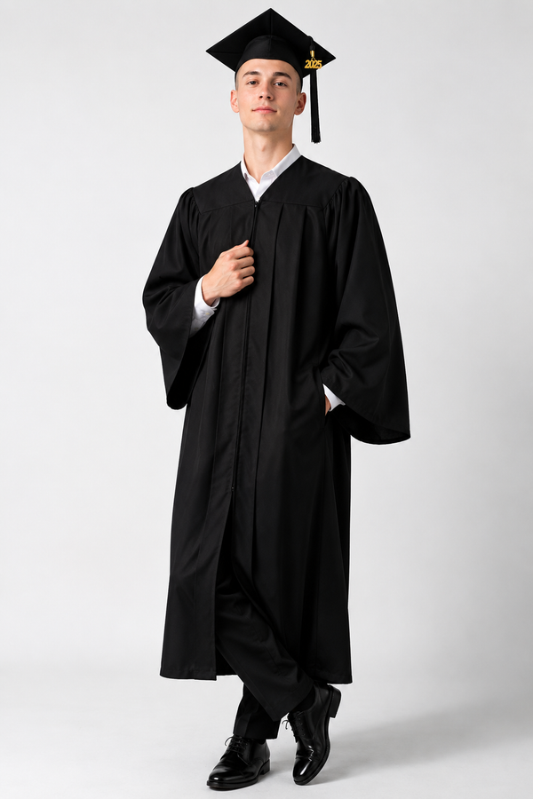 High School Graduation Cap & Gown Package with Tassel | Premium Matte Finish 15 Color's