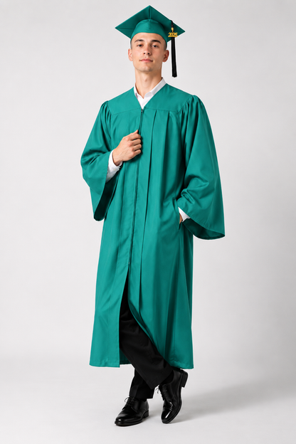 High School Graduation Cap & Gown Package with Tassel | Premium Matte Finish 15 Color's