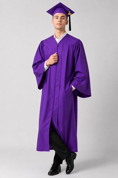 High School Graduation Cap & Gown Package with Tassel | Premium Matte Finish 15 Color's