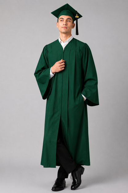 High School Graduation Cap & Gown Package with Tassel | Premium Matte Finish 15 Color's