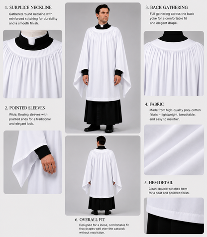 Adult Choir Cassock - Double Breasted