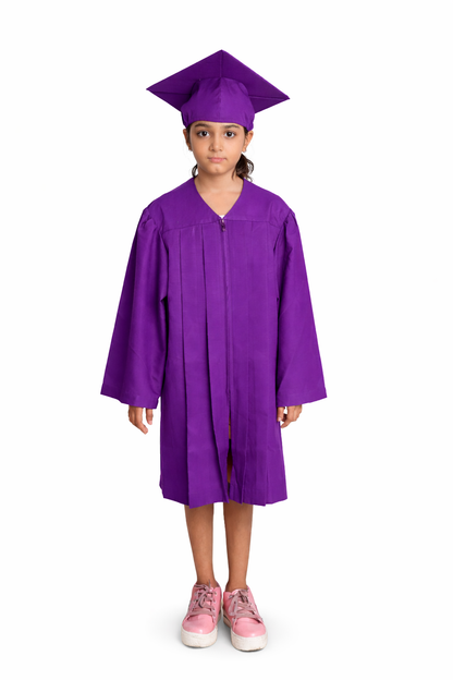 Kinder's Graduation Cap & Gown Package with Tassel | Premium Matte Finish 15 Color's