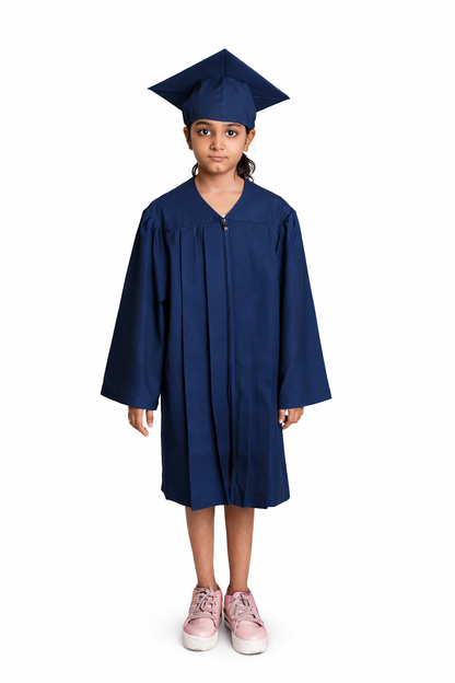 Kinder's Graduation Cap & Gown Package with Tassel | Premium Matte Finish 15 Color's