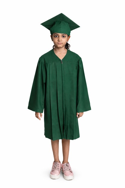 Kinder's Graduation Cap & Gown Package with Tassel | Premium Matte Finish 15 Color's