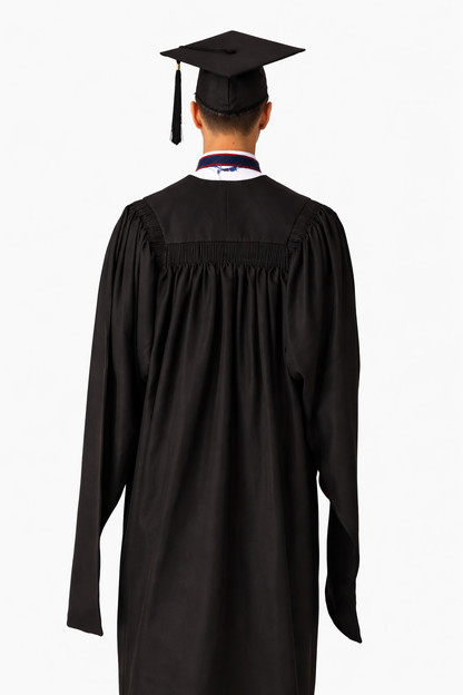 Deluxe Fluted Master Academic Gown & Mortarboard