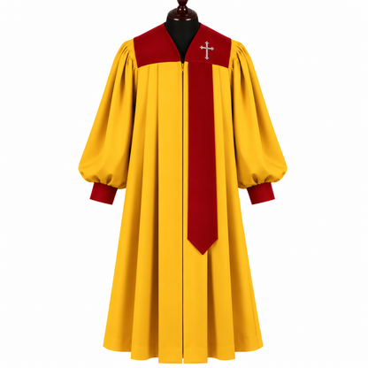 Covenant  Choir gold Robe – Multiple Sizes & Yoke Color Options