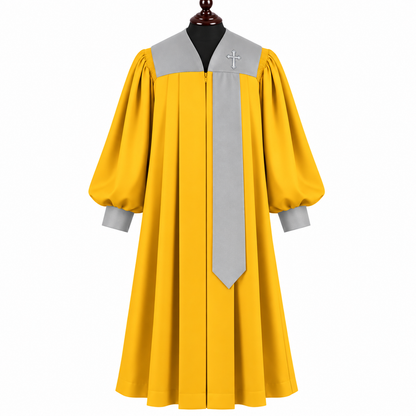 Covenant  Choir gold Robe – Multiple Sizes & Yoke Color Options
