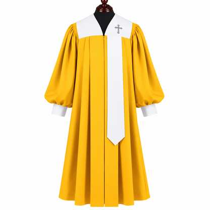 Covenant  Choir gold Robe – Multiple Sizes & Yoke Color Options