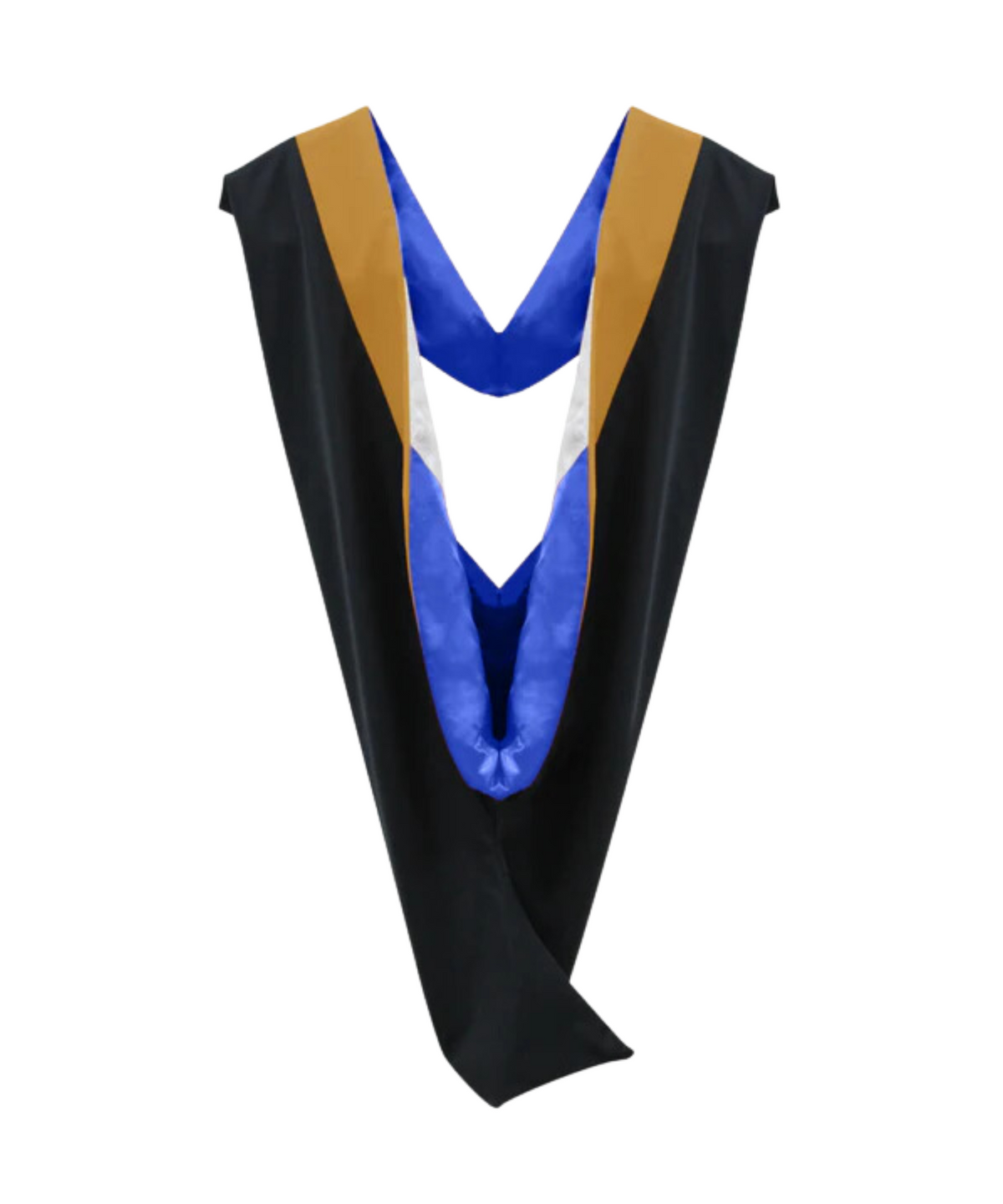 Deluxe Bachelors/Master Hood - Drab Velvet, Royal Blue & White