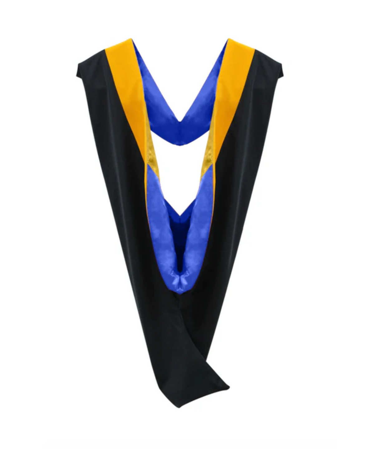 Deluxe Bachelors/Master Hood - Science Gold Velvet, Royal Blue & Golden Yellow