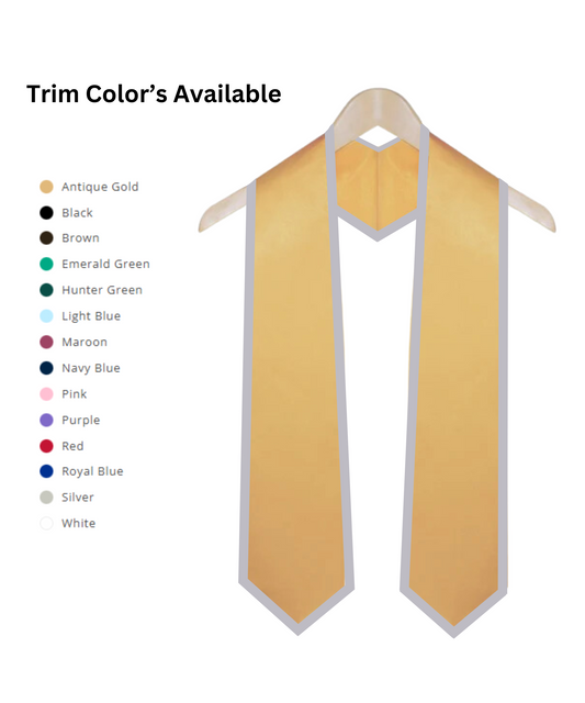 Custom Trim Graduation Stole