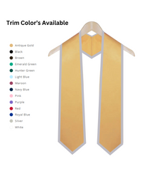 Custom Trim Graduation Stole