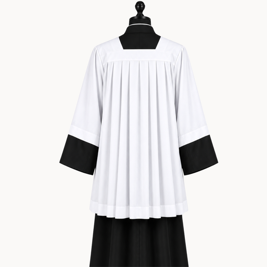 Premium Square Neckline Surplice – White | Adults & Children