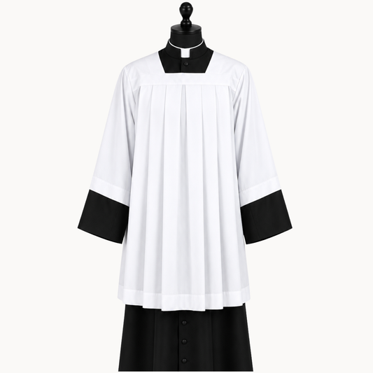 Premium Square Neckline Surplice – White | Adults & Children