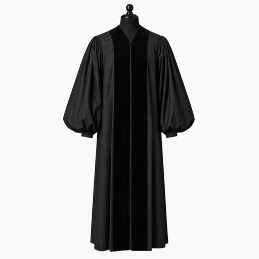 Traditional Front Velvet Geneva Clergy Robe