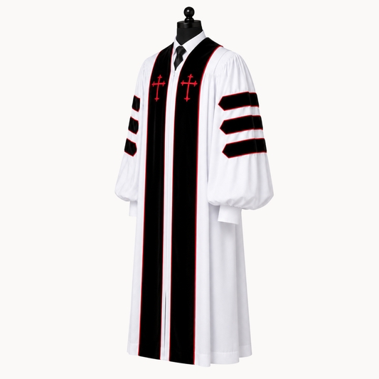 Premium Deluxe White Dr. of Divinity Clergy Robe
