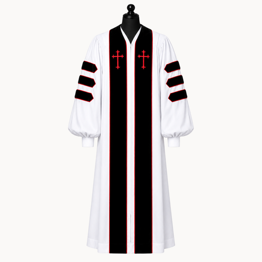 Premium Deluxe White Dr. of Divinity Clergy Robe