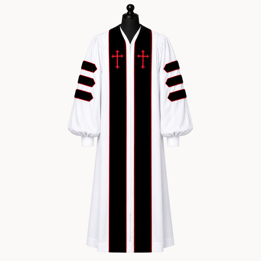 Premium Deluxe White Dr. of Divinity Clergy Robe
