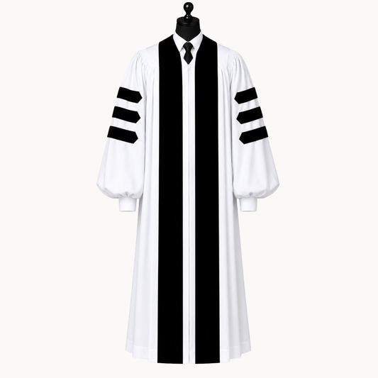 Premium Deluxe White Clergy Robe