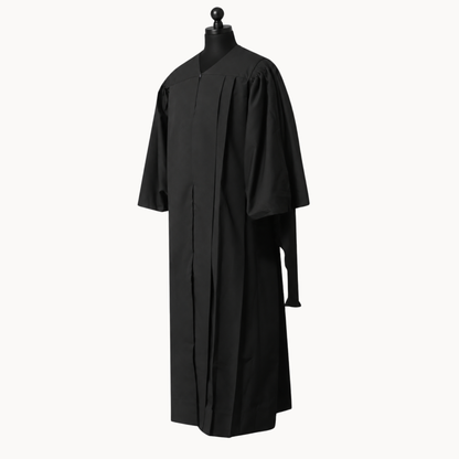 Premium Matte Fluted Master Graduation Gown Only