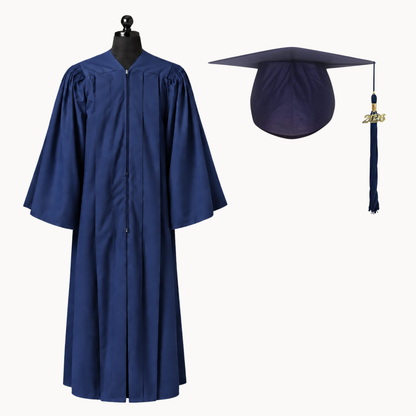 Premium Matte Fluted Bachelor Graduation Gown, Cap & Tassel